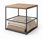 Stacked Frame Storage Side Table
