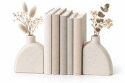 Ceramic Vase Bookend Pair