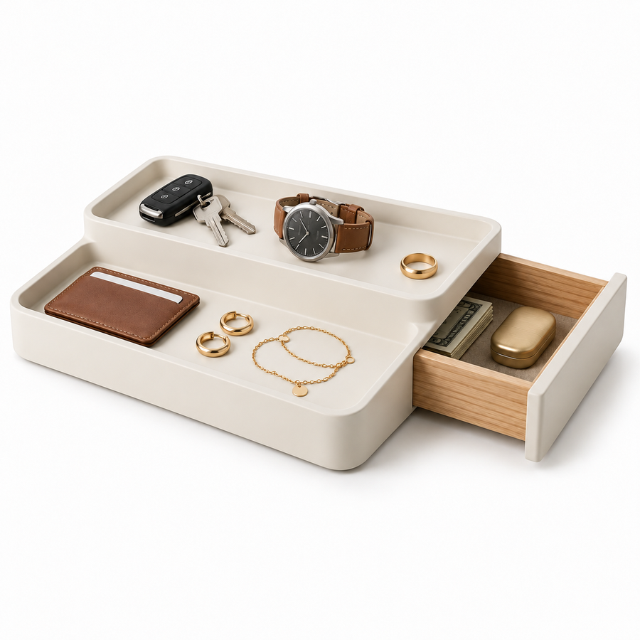 Hidden Step Storage Tray