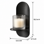 Shadow Shelf Glass Candleholder
