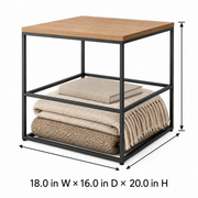 Stacked Frame Storage Side Table