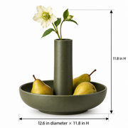 Column Bowl Ceramic Vessel