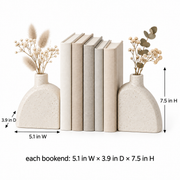 Ceramic Vase Bookend Pair
